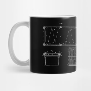 Billiard Cushion Vintage Patent Drawing Mug